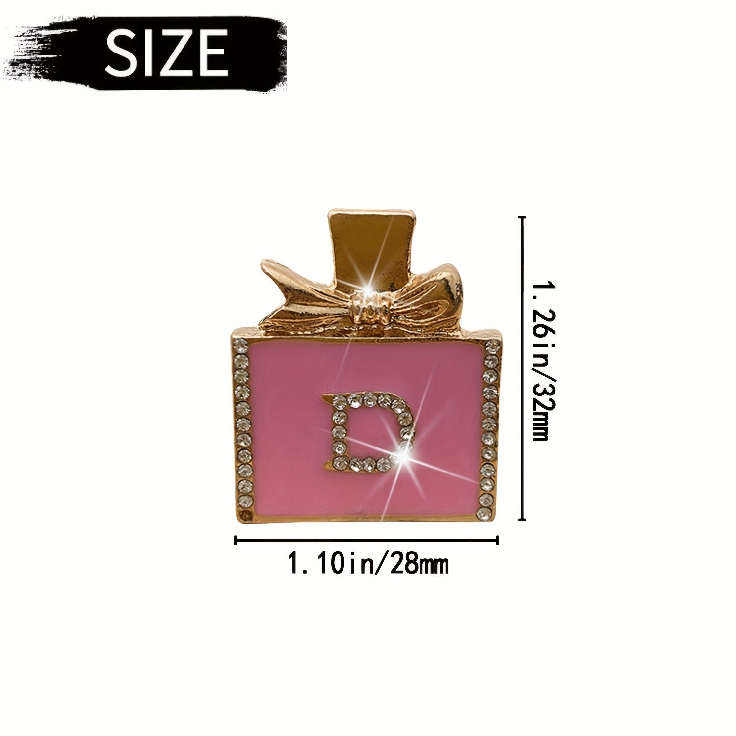 Ayollar uchun bezakli gul shaklidagi avtomobil hidi uchun shisha 2 dona rhinestone havo tozalovchi