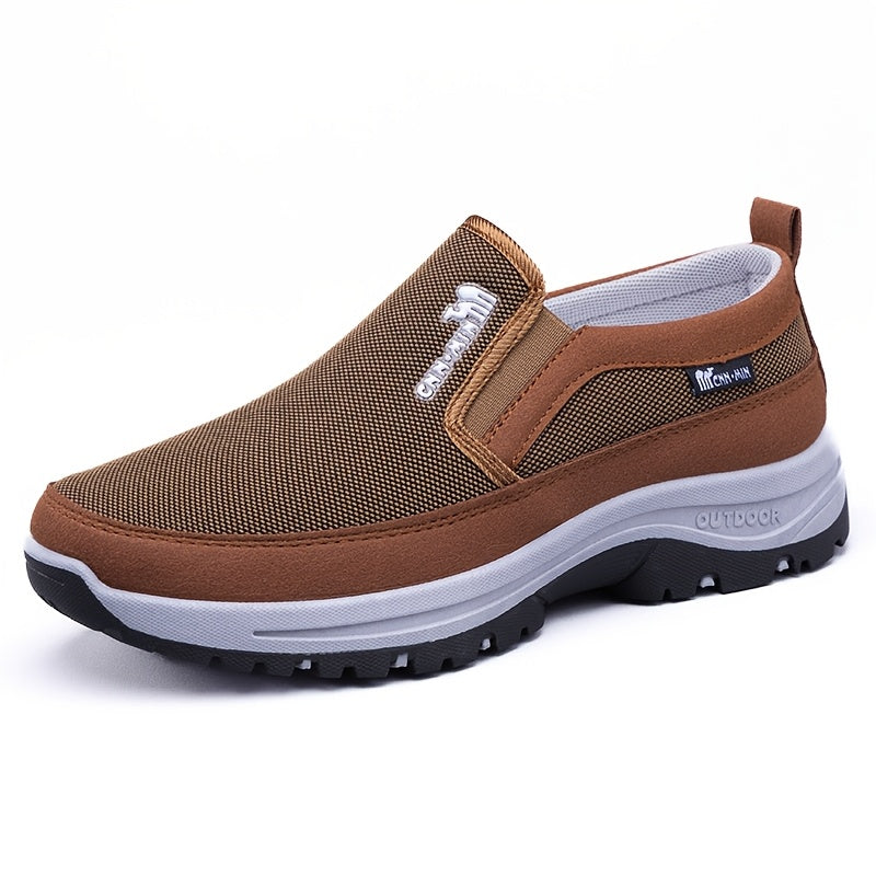 Men's Breathable Fabric Slip-On Sports Sneakers for Casual Running and Daily Wear