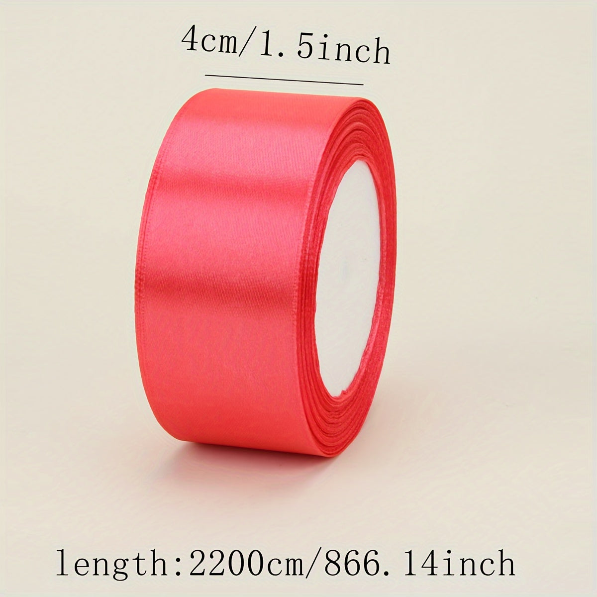 Satin Ribbon Pack 3 Pieces 4cm Wide 22m Long for Wedding Cake Decoration and DIY Crafts