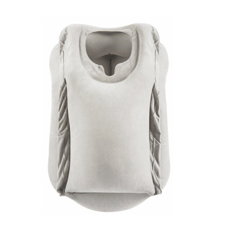 Almohada inflable de viaje para el cuello, soporte para aviones, coches, autobuses y camping