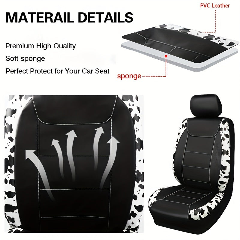 Universal PVC charm qoʻyiladigan avtomobil oʻrindiq qopqogʻi toʻplami, xavfsiz airbag, chang va ifloslikdan himoya