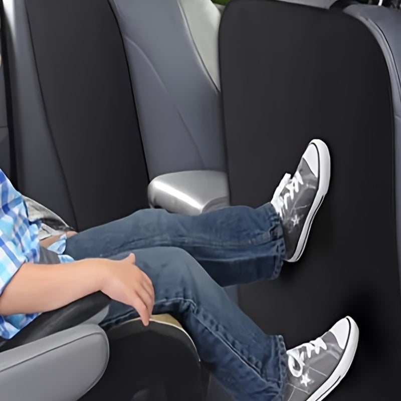Black Car Seat Protector Pad for Kids Anti-Kick and Dirty Waterproof Cover
