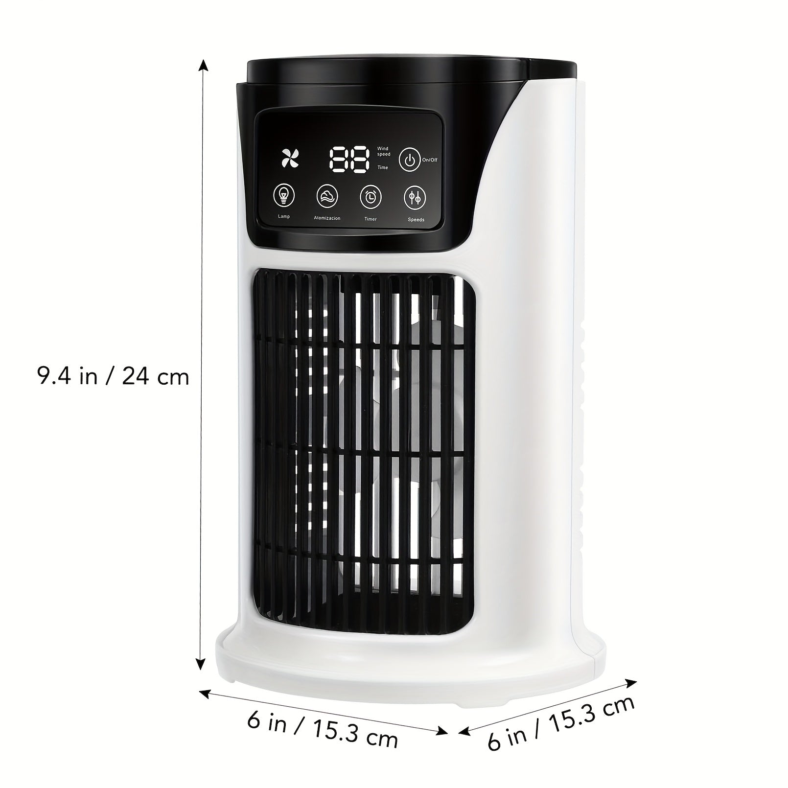 Portable 3-in-1 Air Conditioner Humidifier USB Fan with Night Light for Office Home