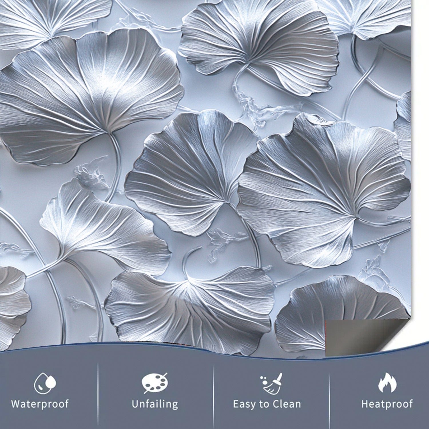 Магнитная крышка для посудомоечной машины с листом гинкго, водонепроницаемая, термостойкая металлическая панель, наклейка 58,5x65 см, декор для кухни