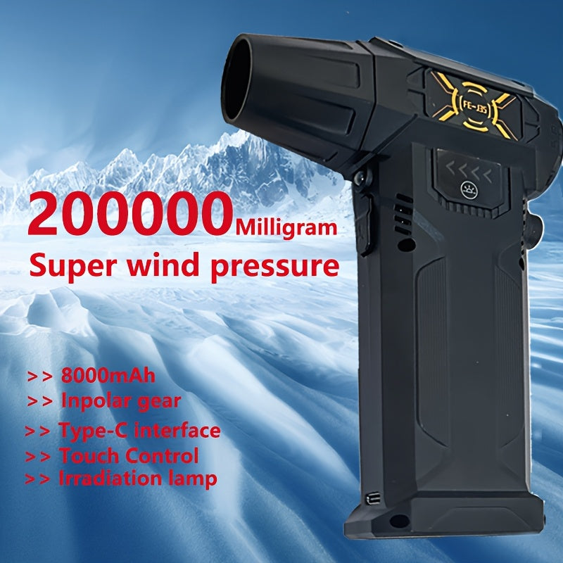 Portable USB Charging Cooling Fan with Snow Blower Dust Blaster and High-Speed Brushless Motor