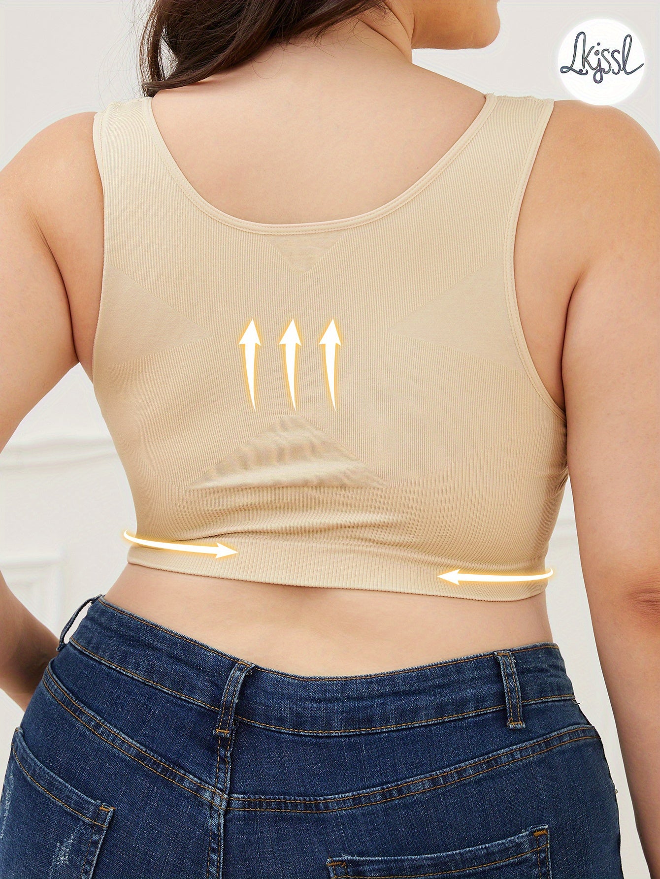 Women's Plus Size Seamless High-Elasticity Push-Up Sports Bra No Underwire