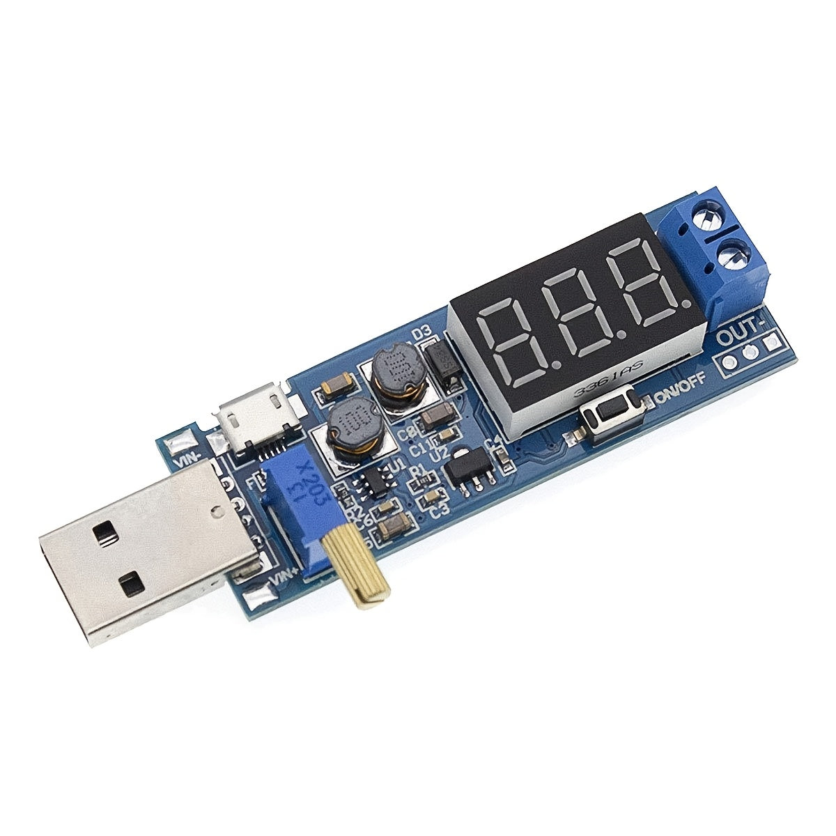5-to'plam USB Buck Boost Converter 3.5V-12V dan 1V-24V gacha sozlanadigan quvvat manbai