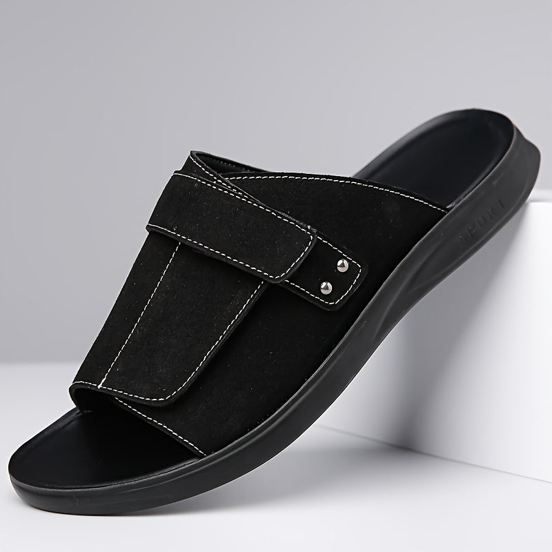 Men's Summer Casual Slip-On Sandals with Faux Upper EVA Sole Non-Slip Outdoor