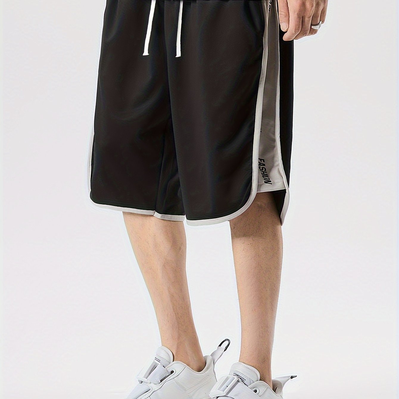 Men's Plus Size Summer Casual Sports Shorts Polyester Geometric Pattern Loose Fit