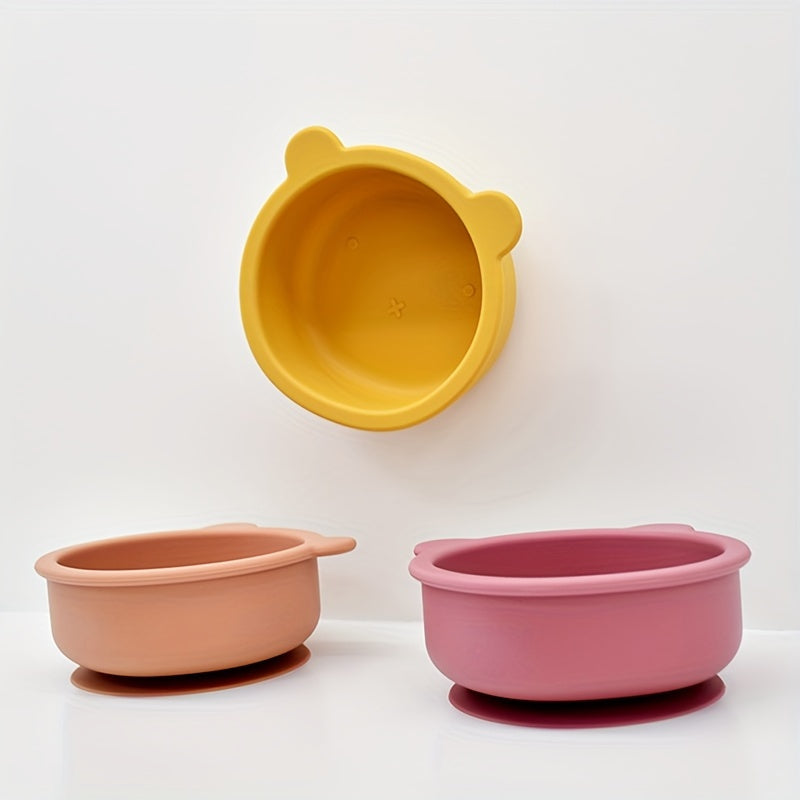 Silicone Feeding Bowl with Suction for Kids BPA-Free Cartoon Design Gift