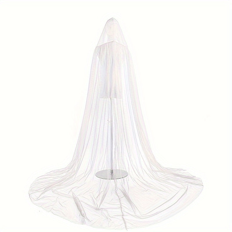 Women's Vintage Vampire Bridal Tulle Cape with Hood for Costumes and Events