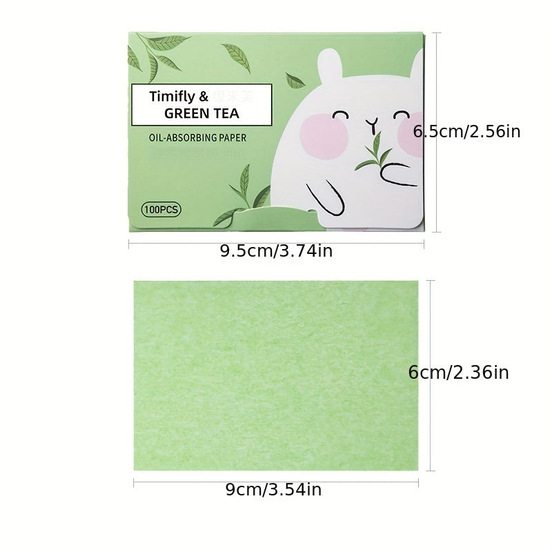 Unisex Oil-Absorbing Facial Blotting Papers 100 Sheets with Plant Extracts