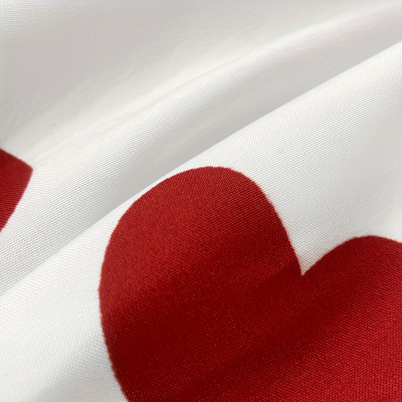 Brushed Duvet Cover Set with Love Print 3 Pieces Soft Skin-Friendly Bedding