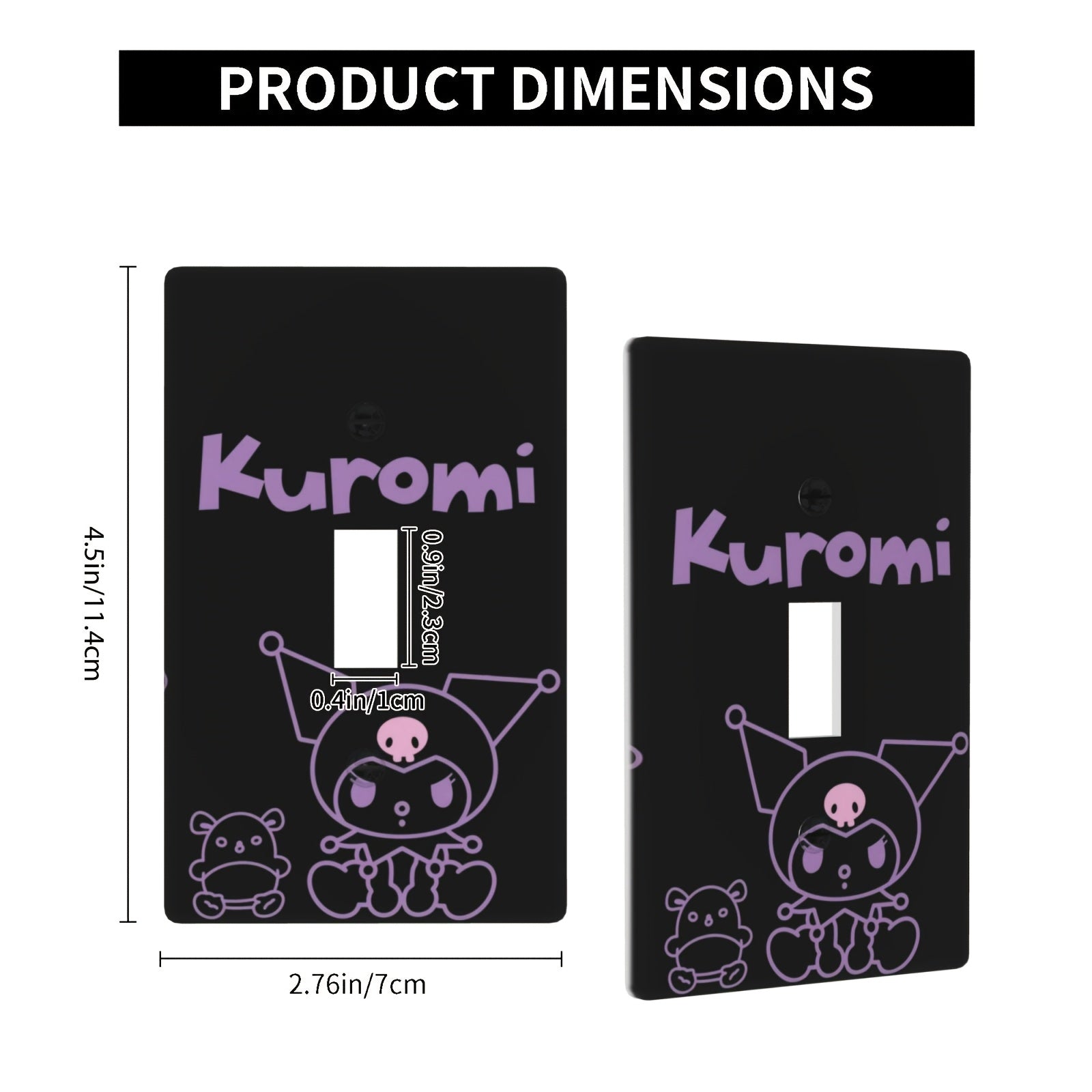 Kuromi Light Switch Cover Decorative Wall Plate Easy to Install for Home Decor