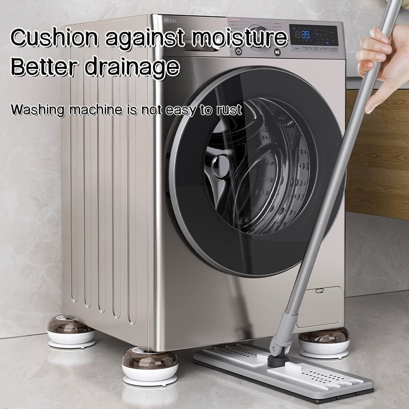 4 Adjustable Support Mats for Washing Machines and Refrigerators Non-Slip Cushions