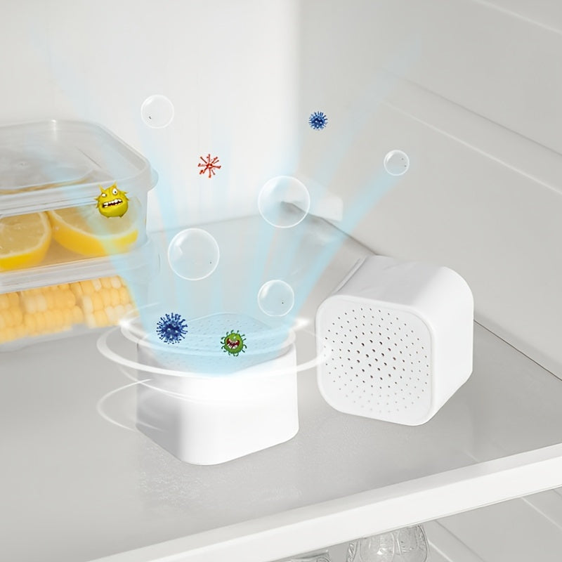 Pack de 3 ambientadores para frigorífico con carbón activado, eliminadores de olores, color blanco y púrpura