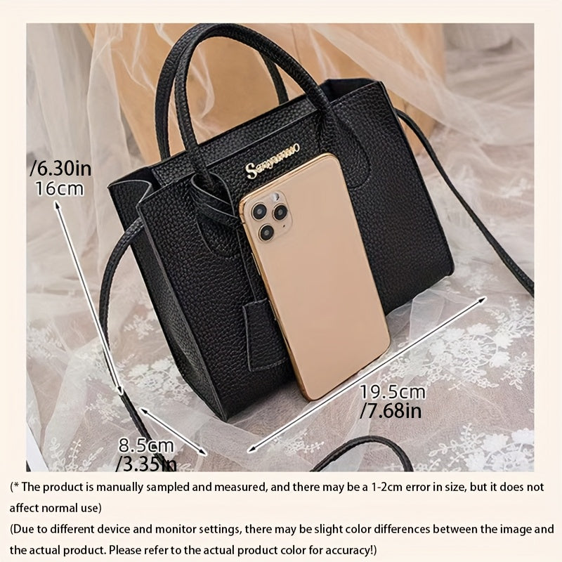 Lychee Pattern Tote Bag for Women Large Capacity Crossbody Shoulder Handbag