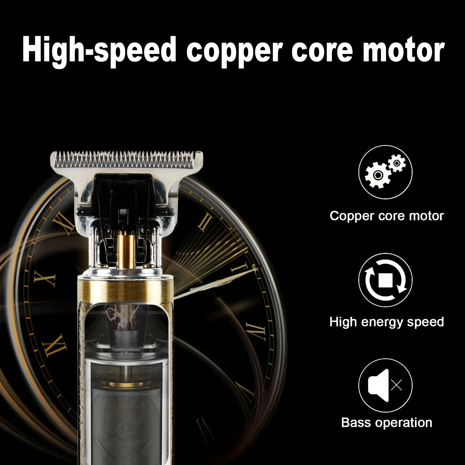 Erkaklar uchun LED displeyli elektr qirqish mashinasi, professional soch qirqish mashinasi, soqol qirqish mashinasi, USB-C zaryadlash, simsiz uzun soch qirqish mashinasi va 4 ta qo'shimcha taroq.