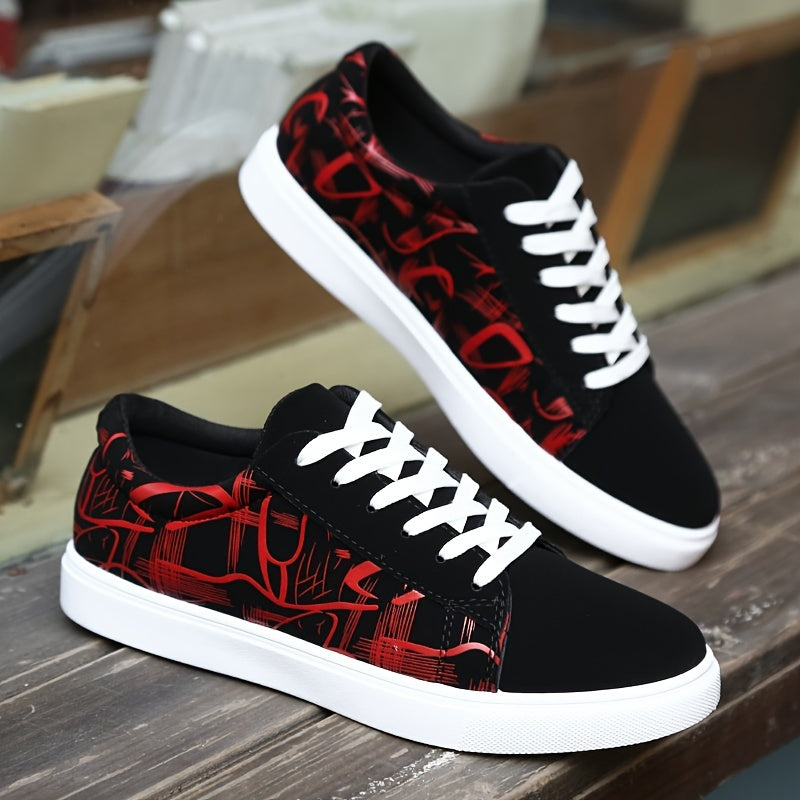 Men's Low Top Canvas Skateboard Shoes Casual Street Style Rubber Sole
