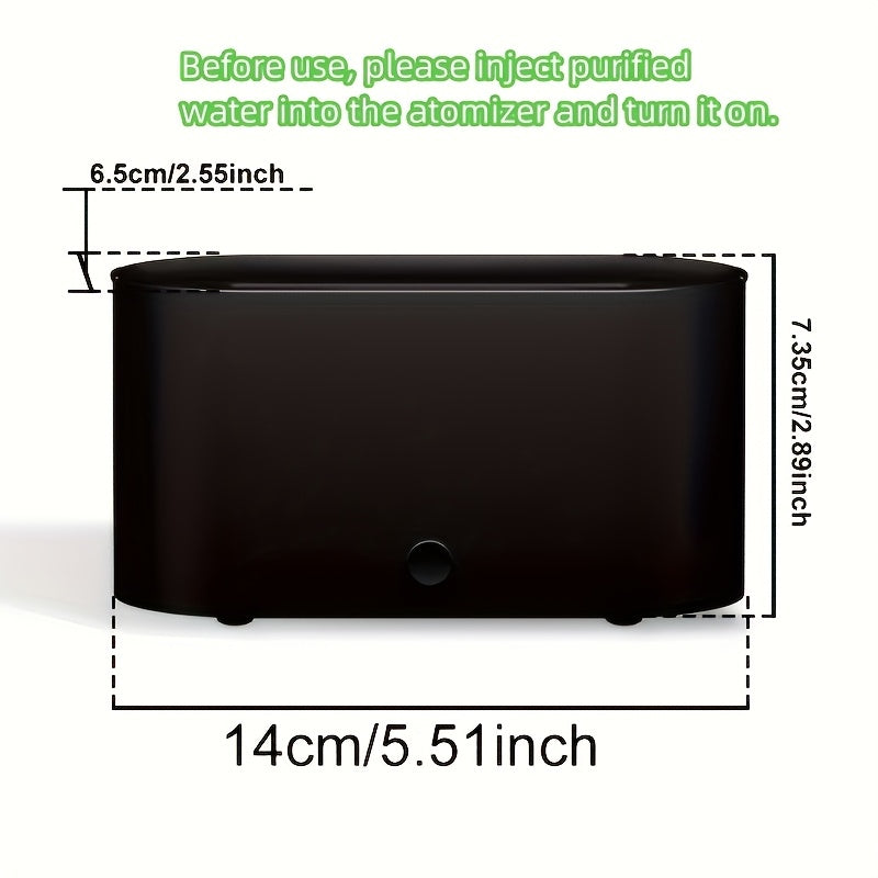 Simulated Flame Humidifier with Smoke Design for Bedroom and Office Use as Aroma Diffuser with Essential Oils