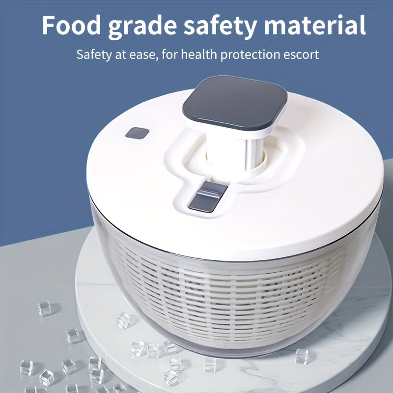6L Manual Salad Spinner Vegetable Dryer Kitchen Tool for Lettuce Fruits