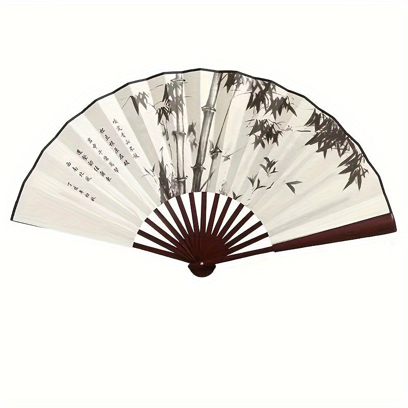 Chinese Silk Folding Fan Waterproof Tear-Resistant Lightweight Handheld Elegant Accessory
