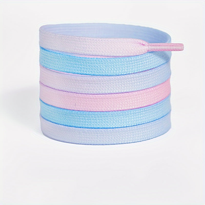 Unisex Canvas Shoelaces Vibrant Tie-Dye Multicolor for Sneakers and Sports