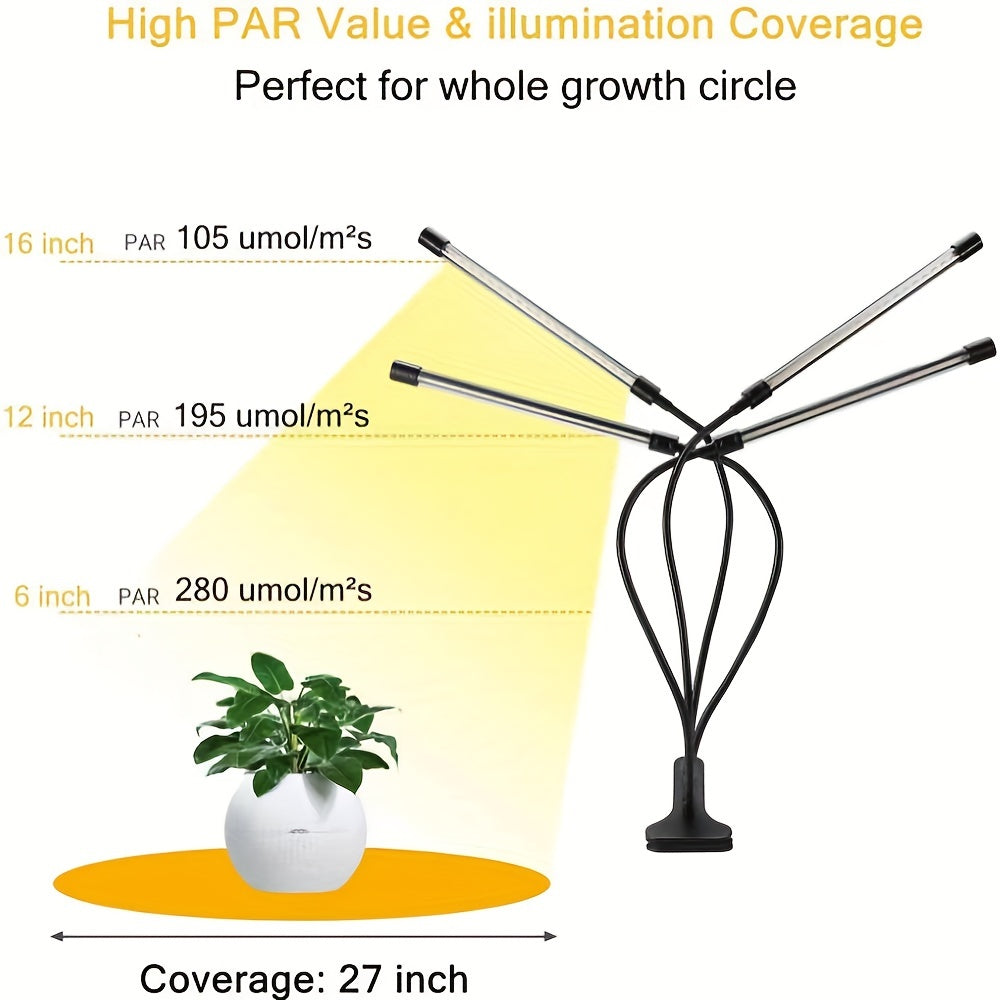 Luz de cultivo LED de espectro completo para plantas de interior, alimentada por USB, caja de cultivo de mesa