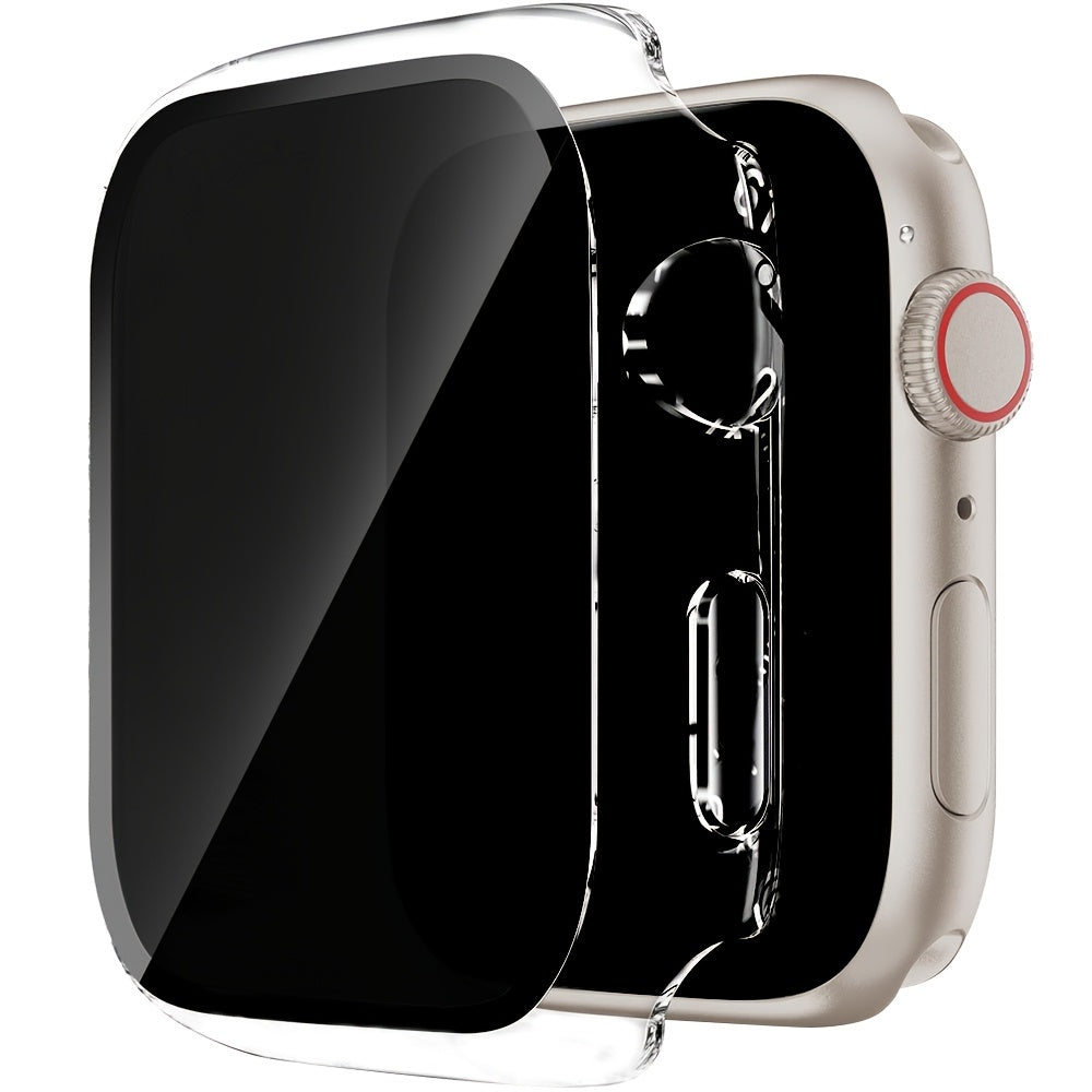 Tempered Glass Smartwatch Case with Screen Protector for Apple Watch Series 4-10 Privacy Scratch Resistant