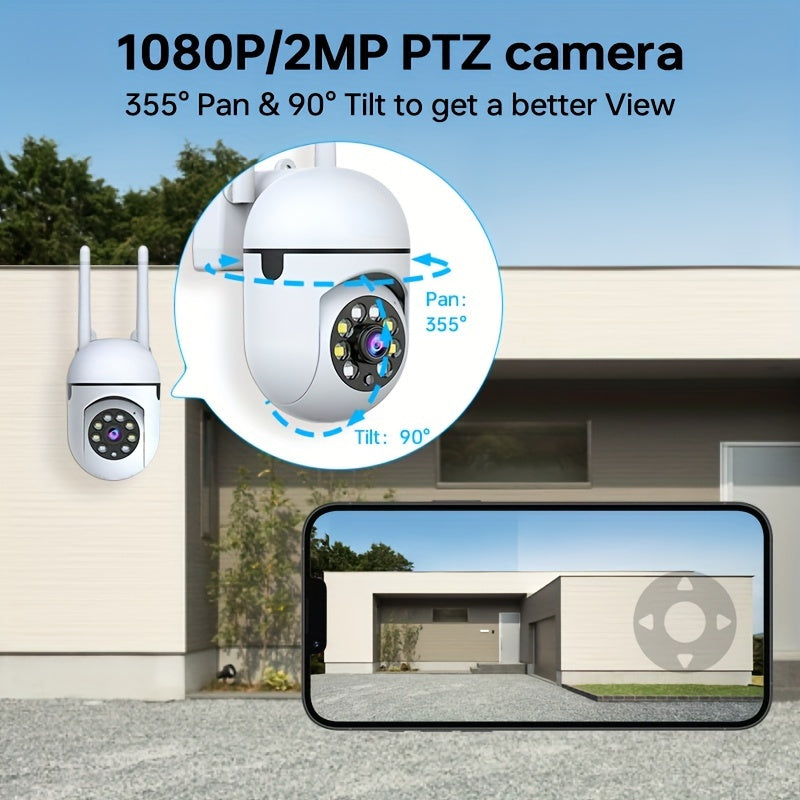 Wireless Security Camera 2MP with 2.4G WiFi Auto Tracking Night Vision Two-Way Audio