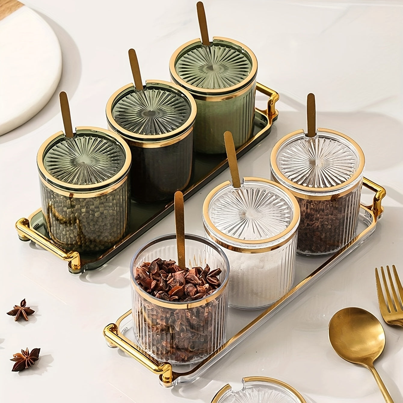 Set of Candy Servers and Snack Trays with Lids, Dessert Bowls, Food Storage Compartments