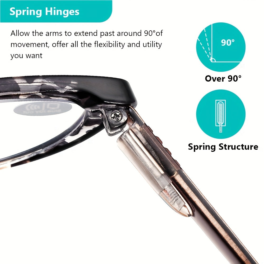 Women's Blue Light Blocking Reading Glasses Cat Eye Style Spring Hinges UV Protection