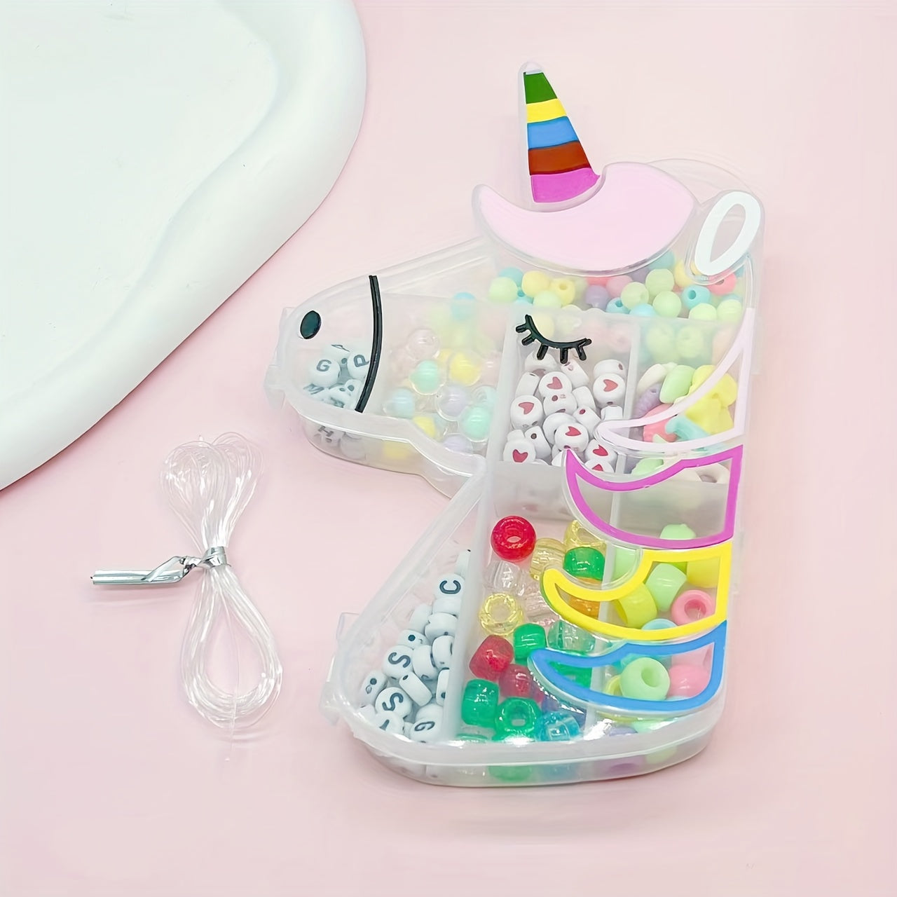 Acrylic Unicorn Beads for Jewelry Making, DIY Bracelets and Necklaces for Girls