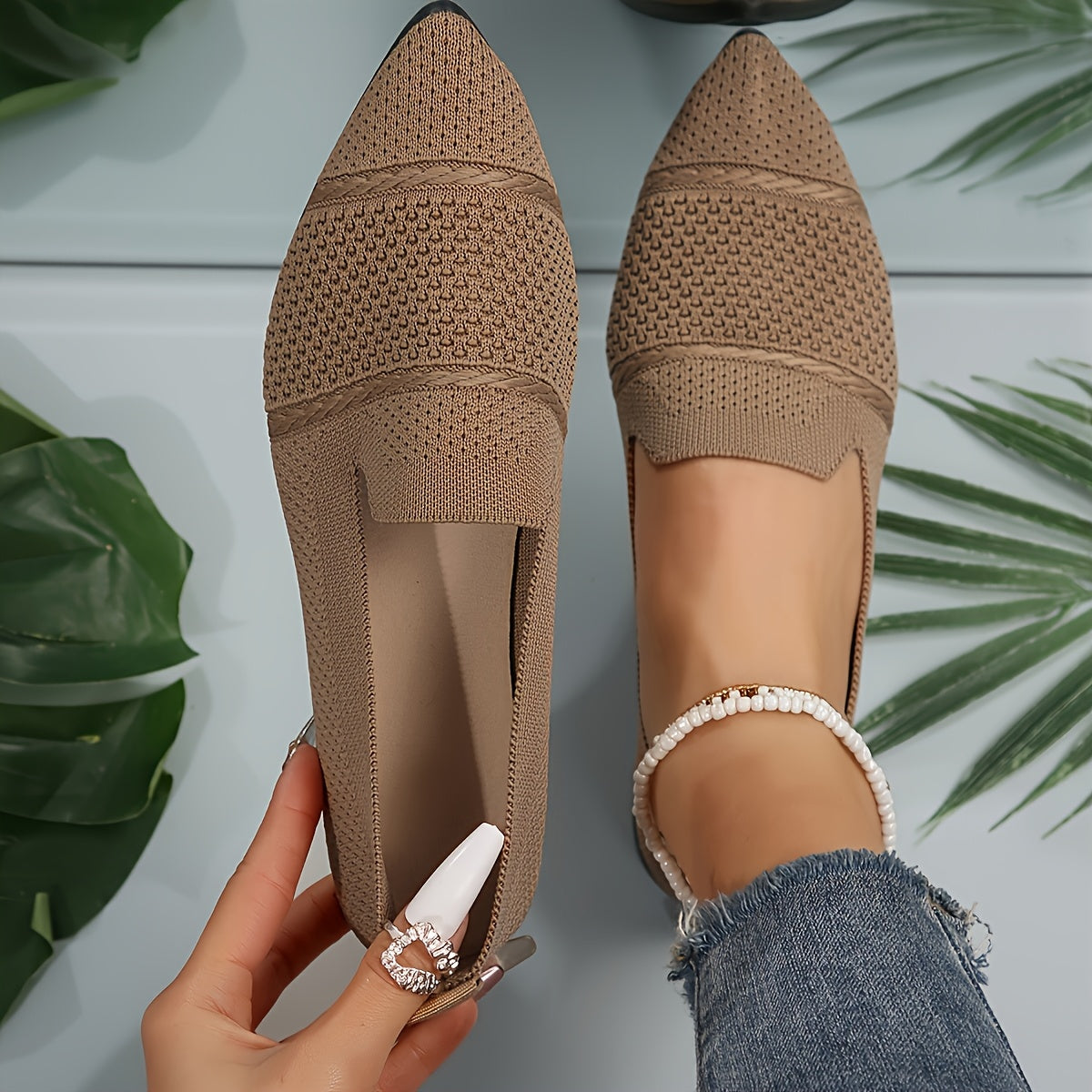 Women Breathable Flat Shoes Leather Comfortable Summer Shoes