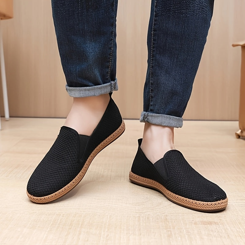 Men's Breathable Mesh Slip-On Casual Shoes Lightweight Summer Low-Top