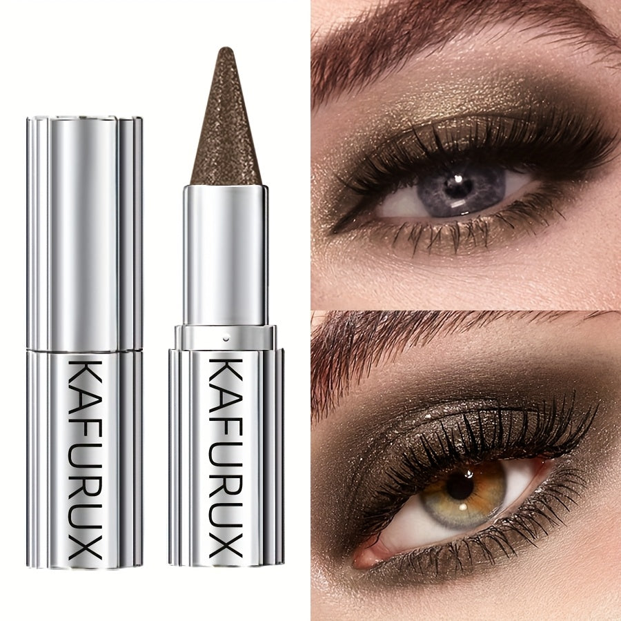 Lápiz de sombra de ojos marrón para mujer — Intensifica y resalta, con brillo, retráctil