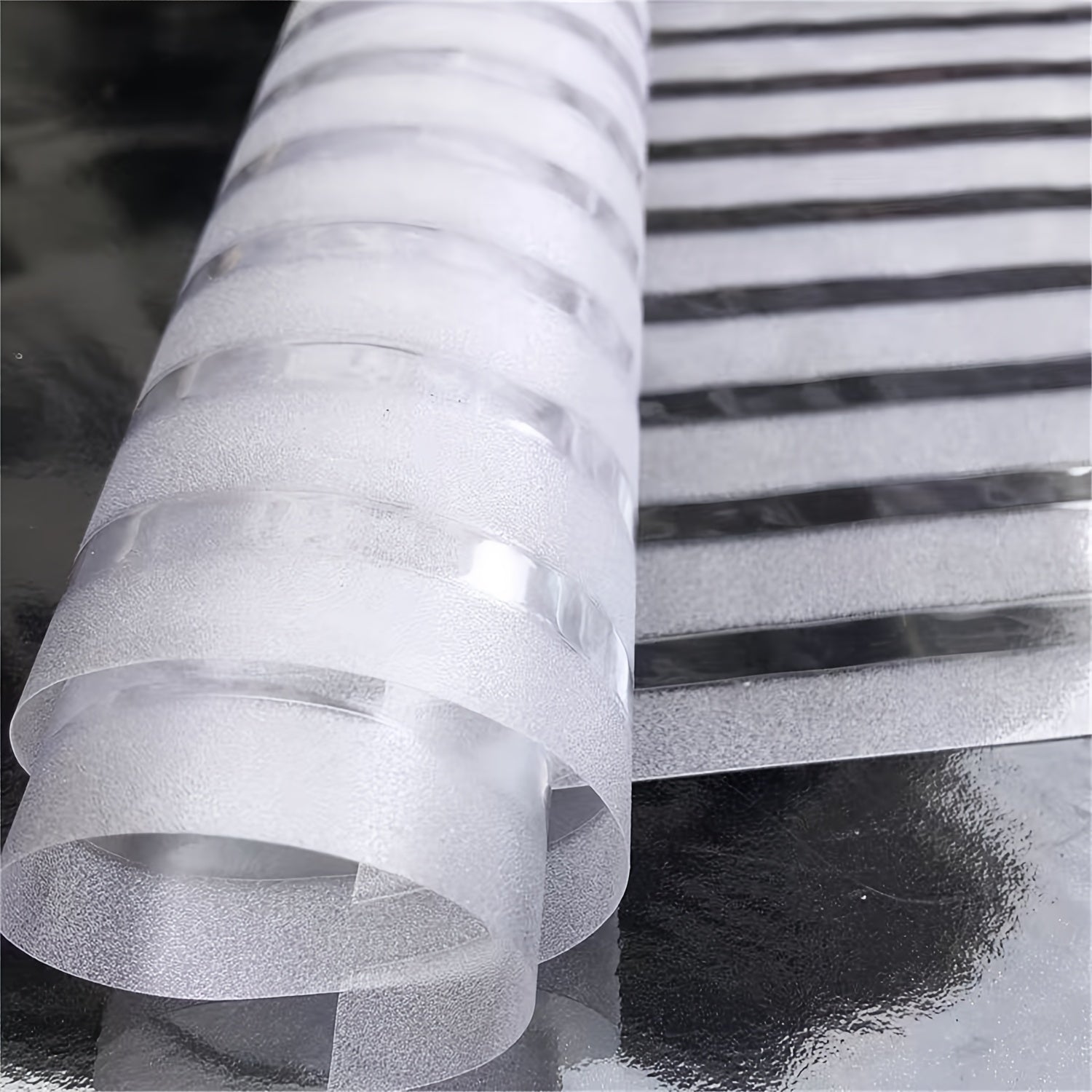 Half Inch Striped Anti-Peeping Glass Film Waterproof Adhesive Window Sticker