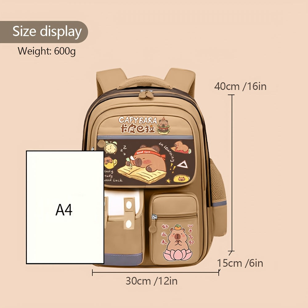 Girl Student Backpack Set 16 Inch Water-Resistant Nylon School Bag with Zipper