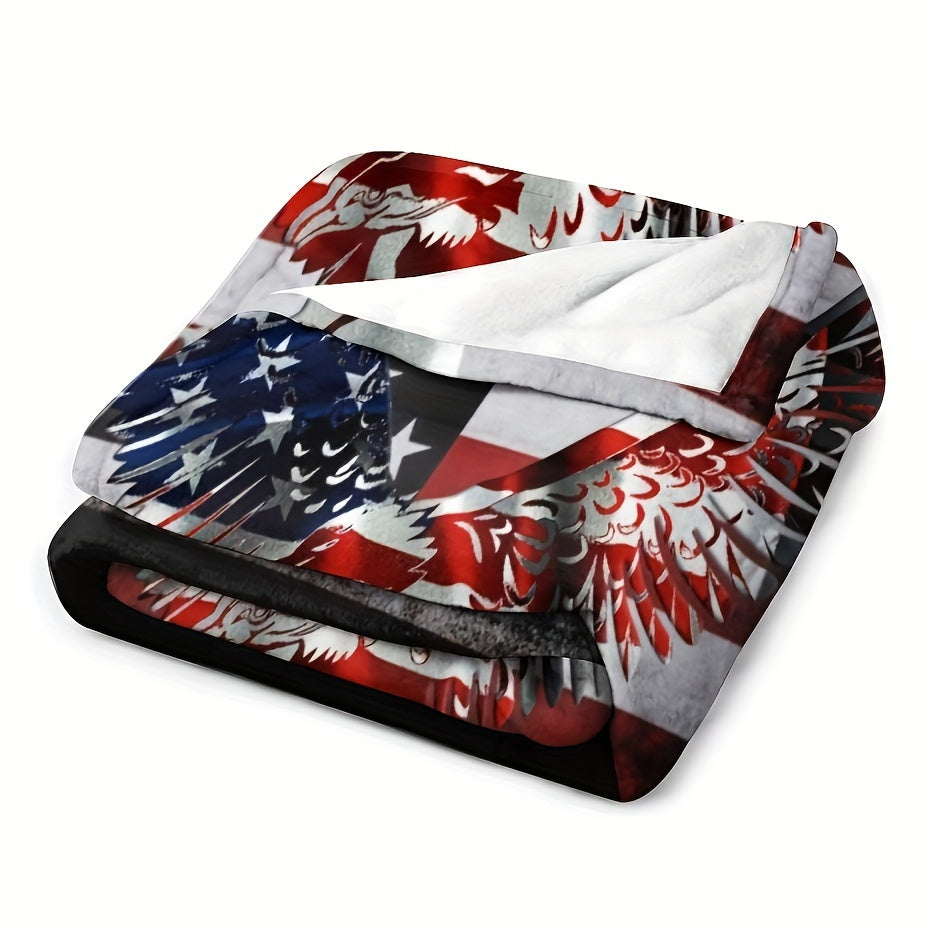 Eagle Print Throw Blanket Soft Durable Fabric for Sofa Bed Cozy Home Decor