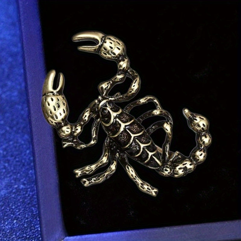 Vintage Gothic Scorpion Brooch Pin Acrylic Dark Style Unisex Jewelry