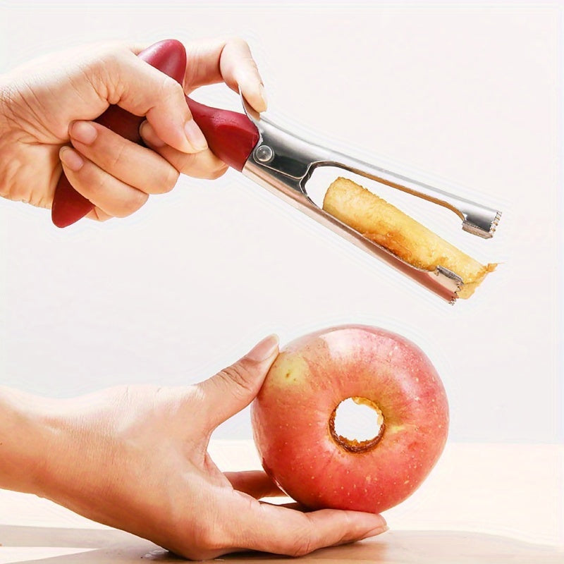 Stainless Steel Apple Corer with Ergonomic Handle for Fruits and Vegetables