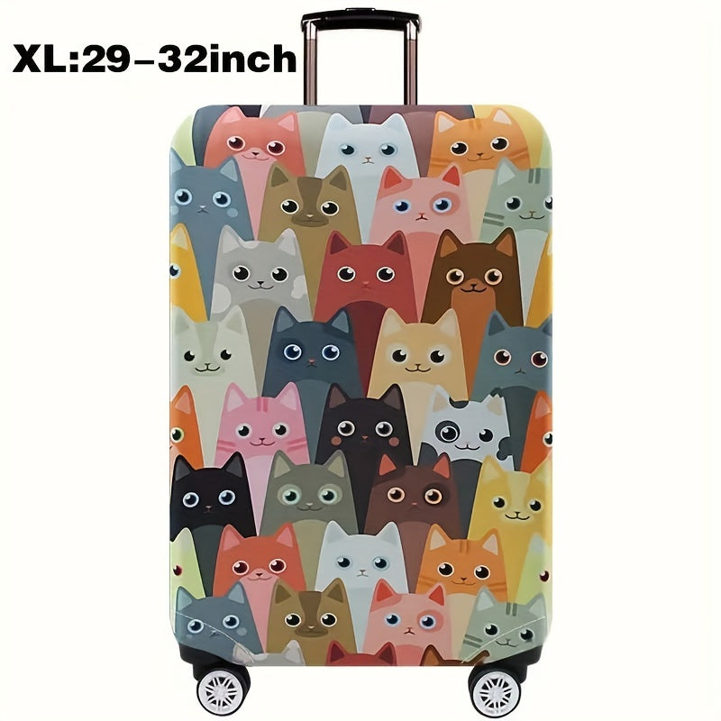 Cartoon Patterned Elastic Luggage Cover for Travel Suitcase or Duffle Case