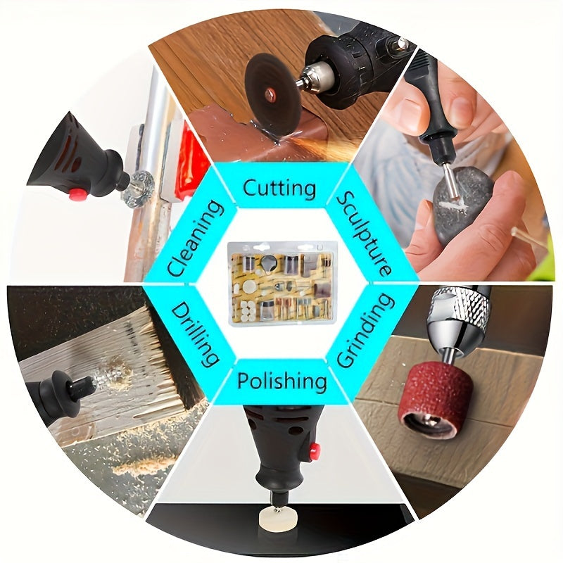 Diamond-Coated Polishing Kit for Woodworking Jade Carving Metal Cutting 105pcs