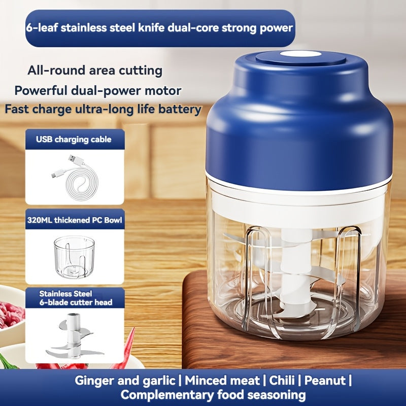320ml Six-Leaf Electric Garlic Mincing Device