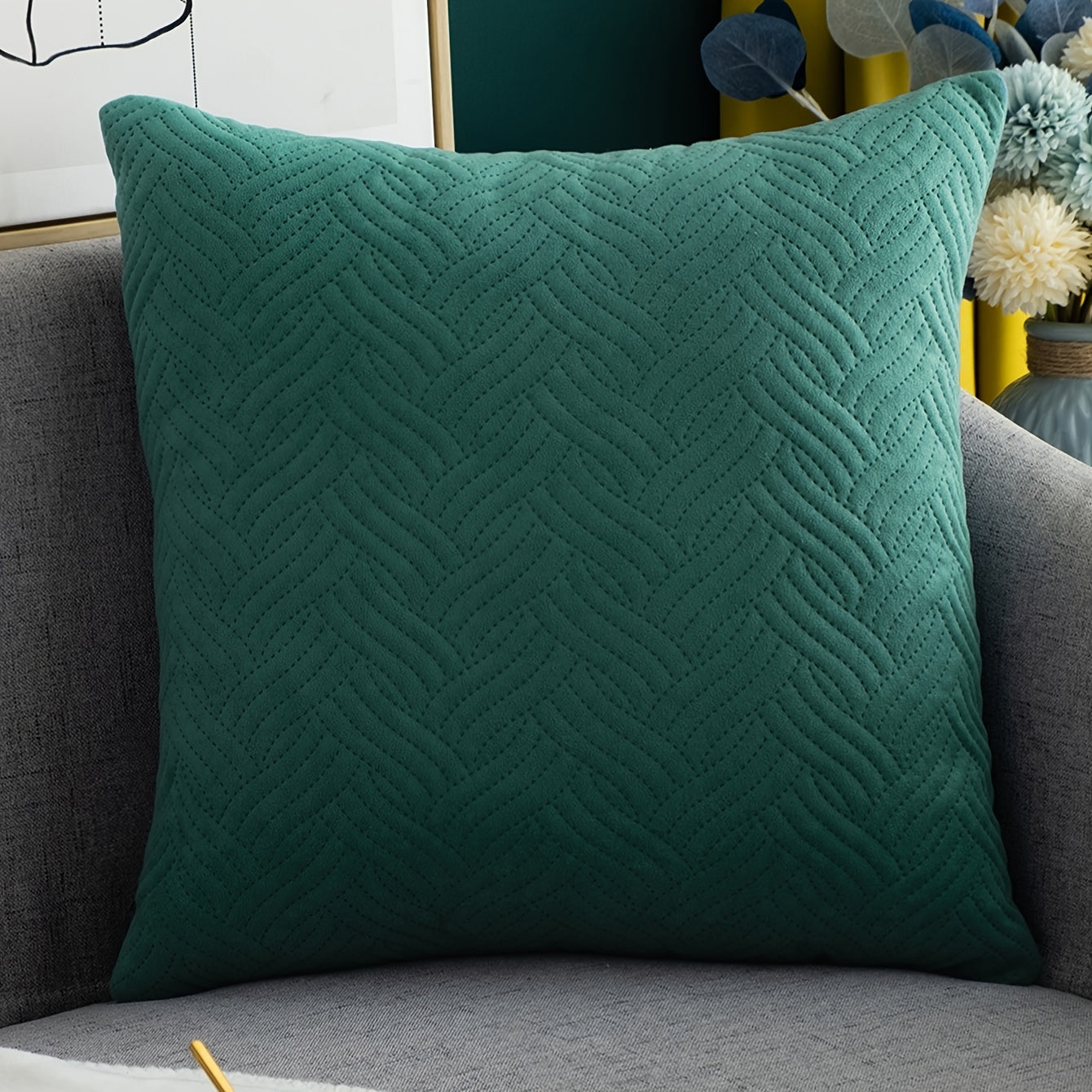 Luxurious Velvet Plush Pillow Cover for Bedroom Living Room and Car Decor