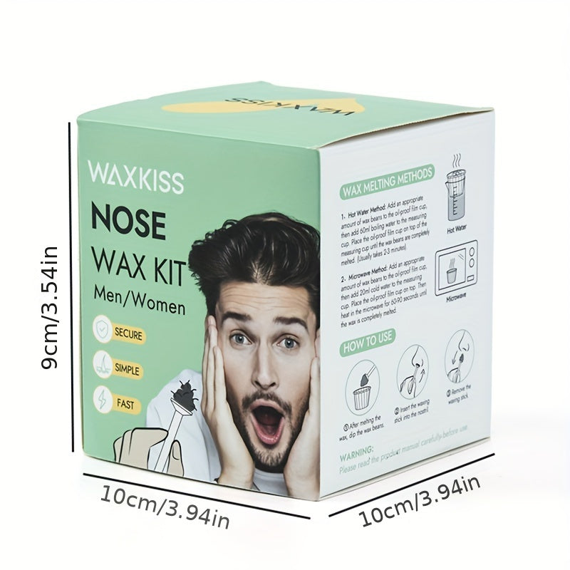 Унисекс-набор для удаления волос из носа с восковыми палочками и аксессуарами для мягкого удаления волос