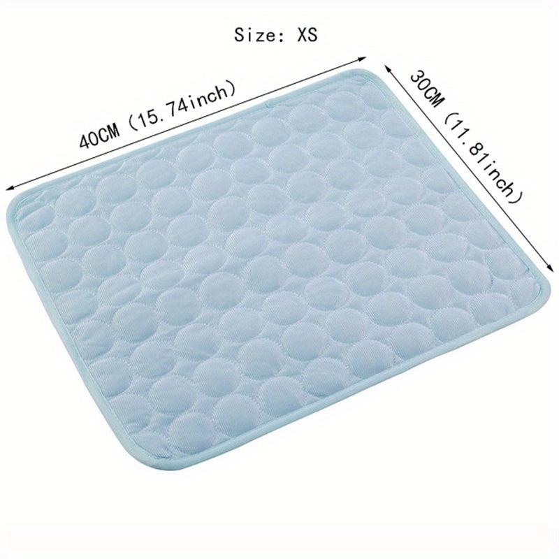 Cama para mascotas de poliéster transpirable para perros pequeños a medianos, forma cuadrada y fresca para verano