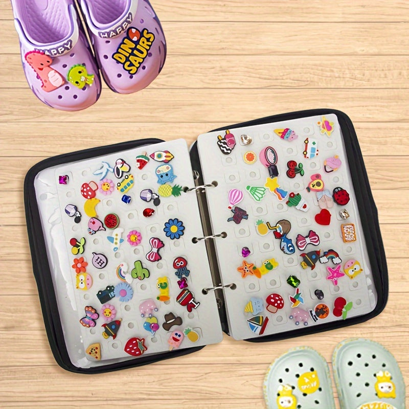 Shoe Charms Organizer Bag with 5 Pages Portable Storage for Shoe Accessories