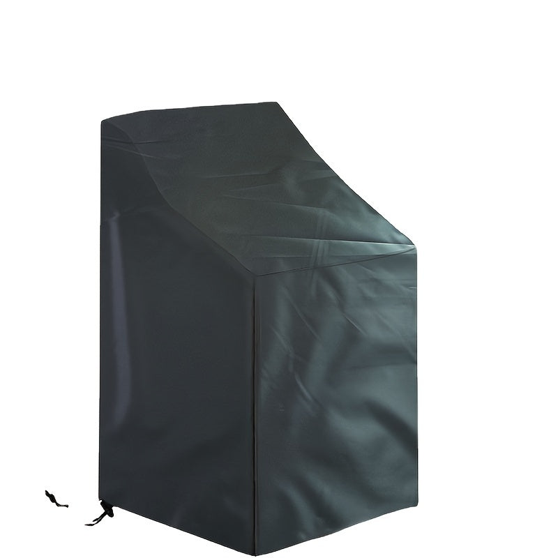 Black Outdoor Stacking Chair Cover 210D Oxford Fabric Waterproof Non-Waterproof
