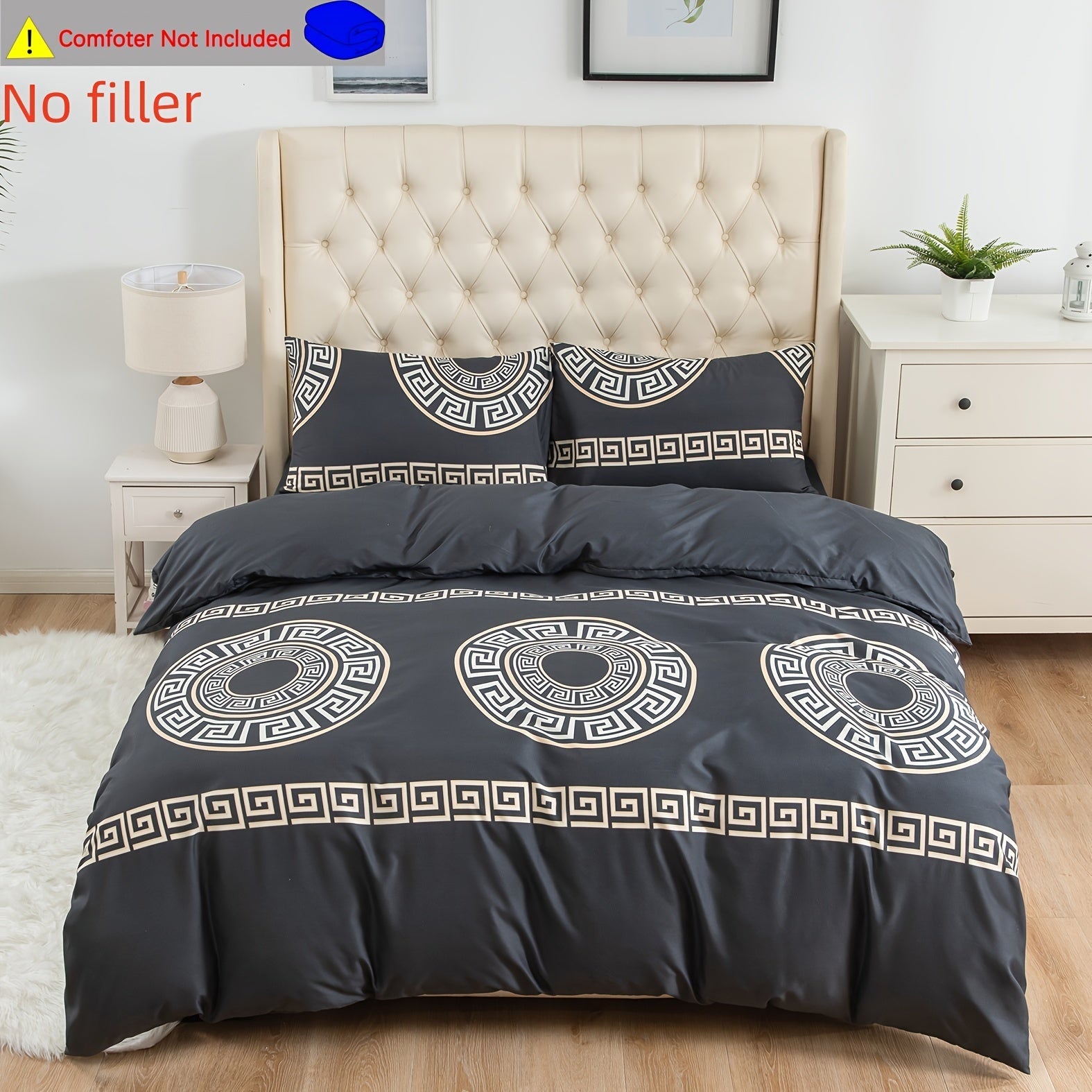 Soft Microfiber Bedding Set 3 Pieces Duvet Cover and Pillowcases All-Season